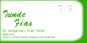 tunde fias business card